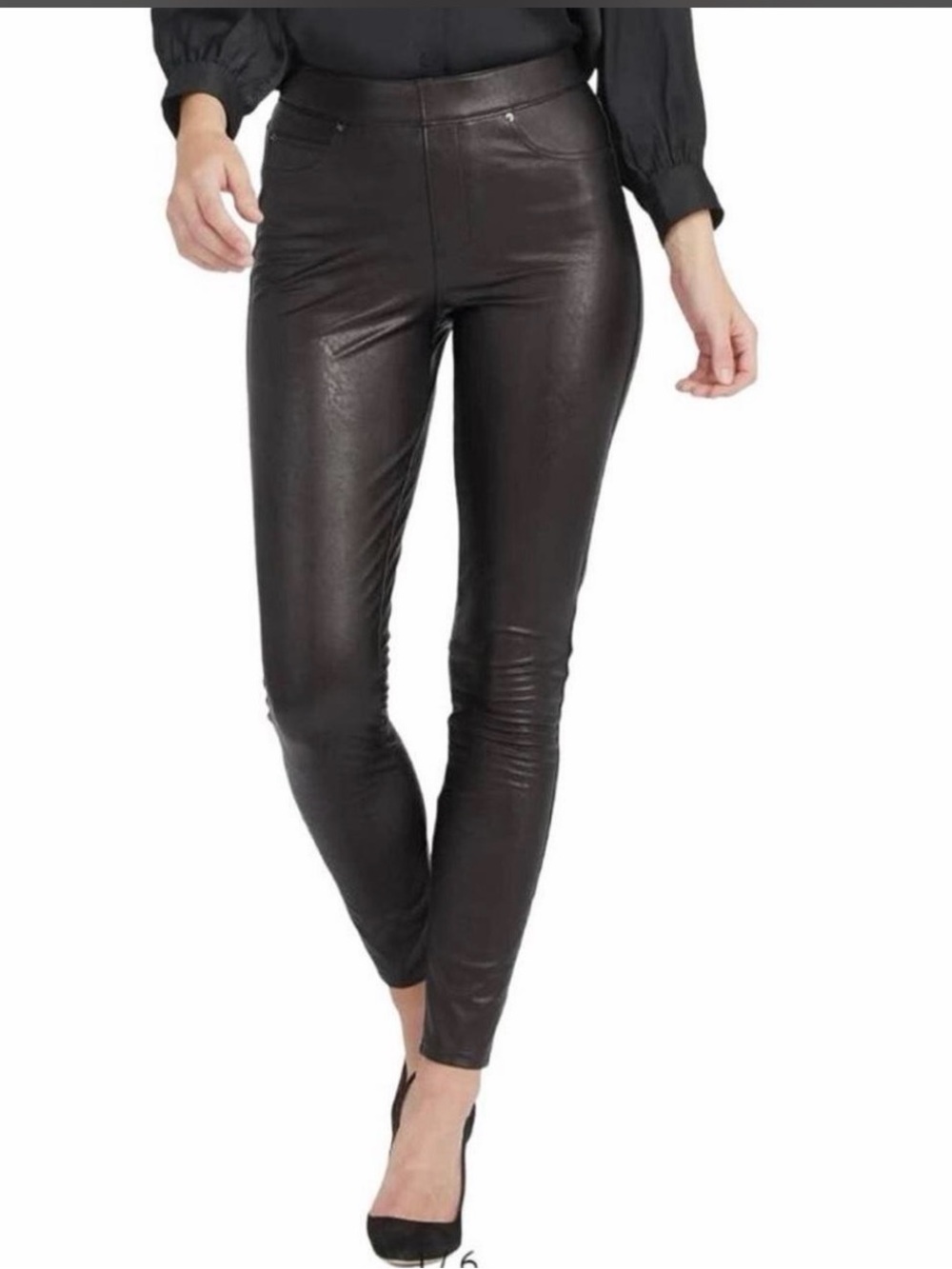 Spanx - faux leather ankle skinny pants